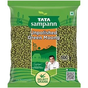 Tata Sampann Unpolished Green Moong - Whole, 500 g